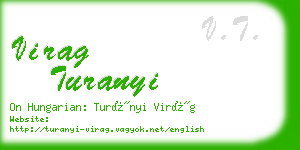 virag turanyi business card